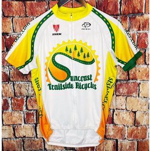 Suncoast Trailside Bicycles Primal Trek Cycling Jersey Full Zip Bike Ride Large